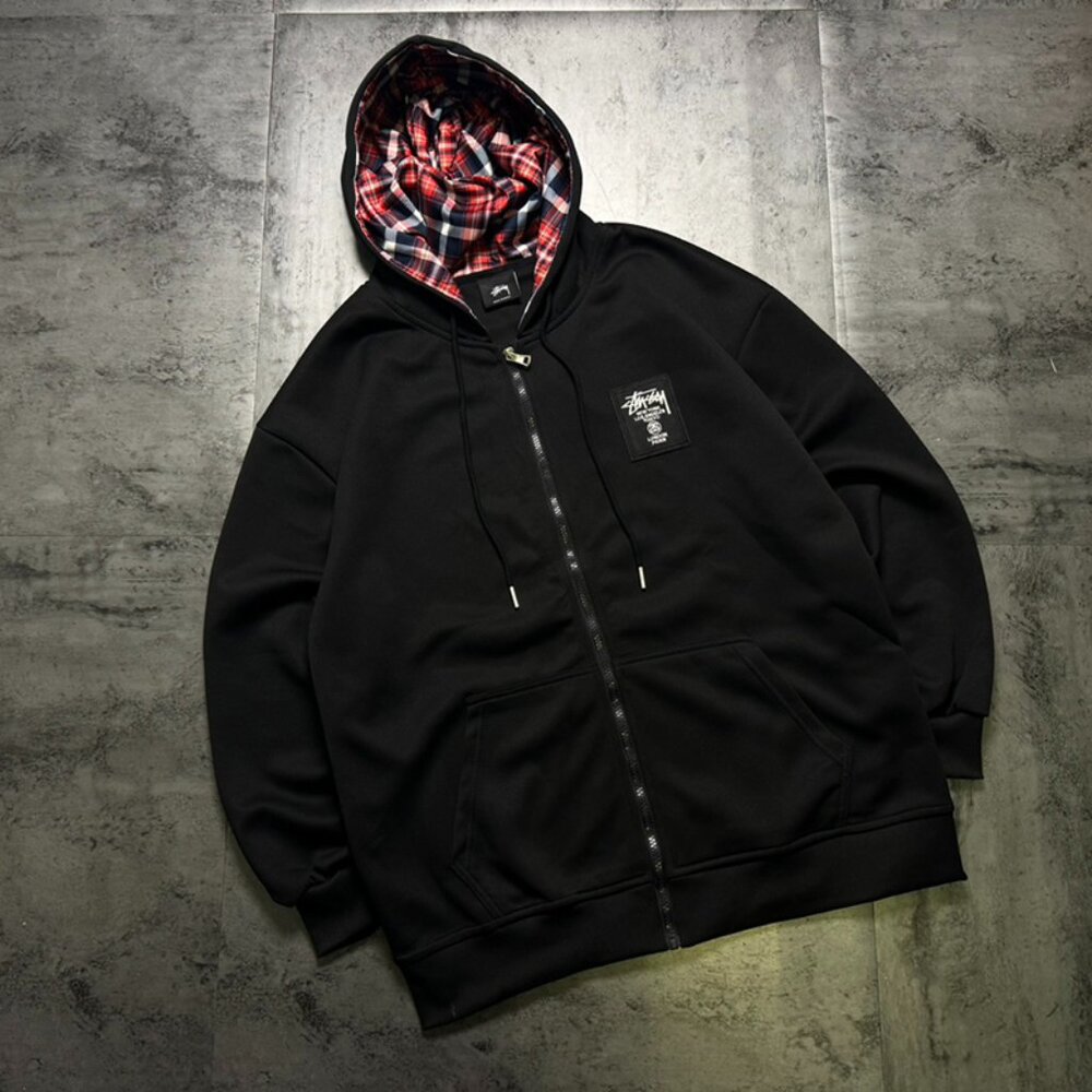 Stussy Black Sweatshirt Jacket
